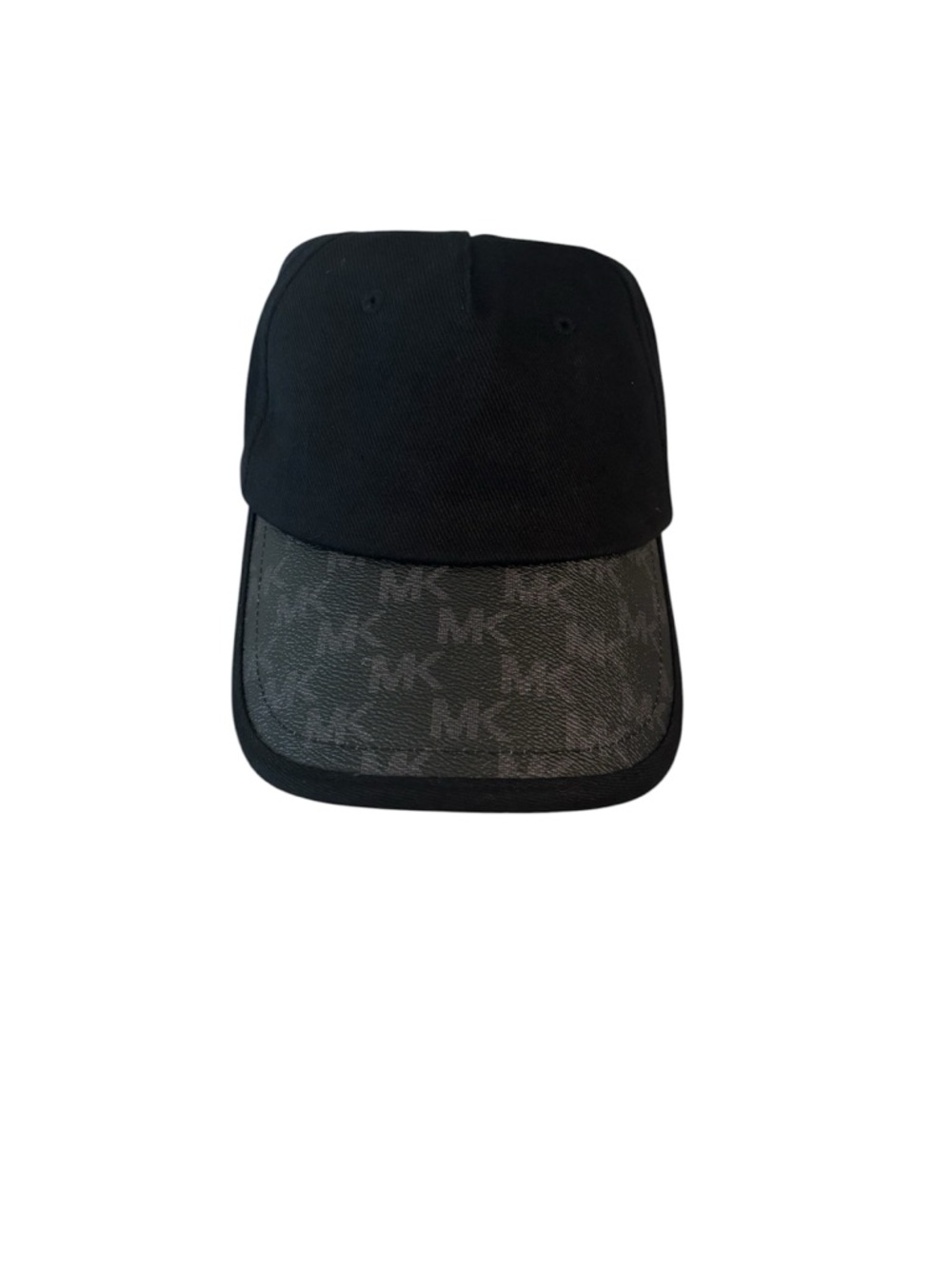 Michael Kors Black Baseball Cap with MK Signature Visor